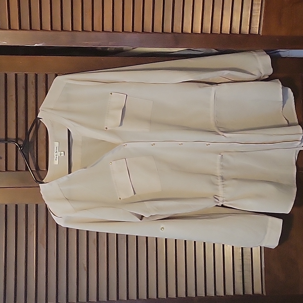 M Sheer Ivory Black Rainn Blouse